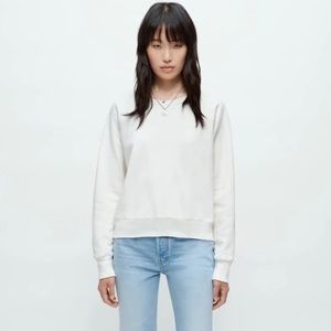 Re/Done Hanes Classic Raglan Crewneck Vintage White Small